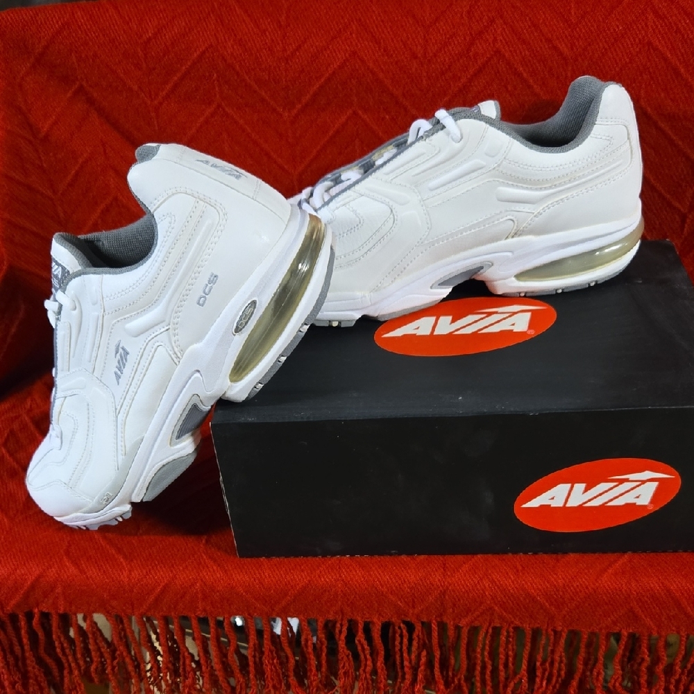 Avia Men's White and Gray Athletic Shoes